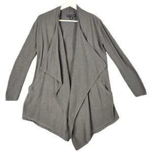 BAREFOOT DREAMS Cozychic Lite Open Front Cardigan Womens Size S/M Gray Waterfall